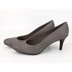 Comfort Plus Predictions Plaid Low Heel Career Pumps Womens 9W Office Shoes